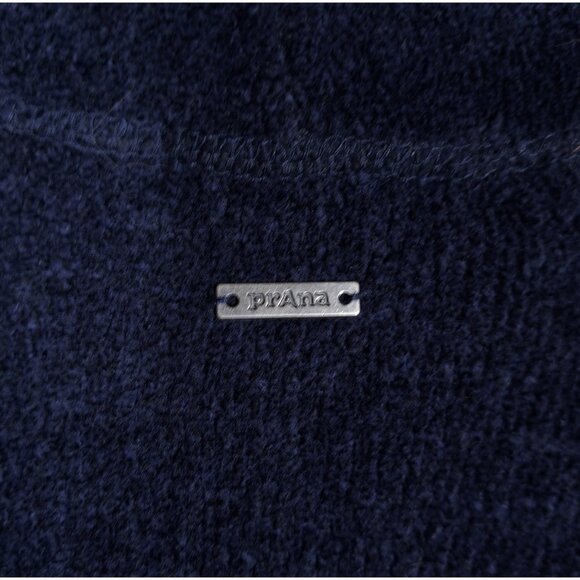 Prana Womens Chenille Cowl Neck Sweater Auberon Navy Blue Long Sleeve Pullover M - Picture 5 of 9